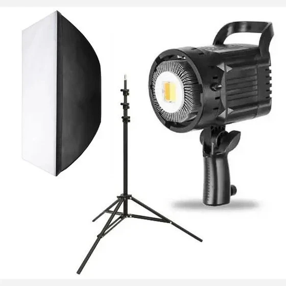 کیت تولید محتوا ویدئو لایت 300 وات Ky-Bk 1201 با پایه و سافت باکس 60*90