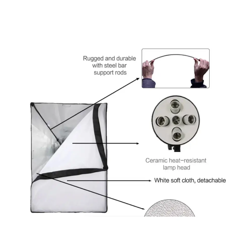 کیت هولدر سرامیکی دیاموند Diamond Continuous Lighting 5 Lamps — تصویر 5