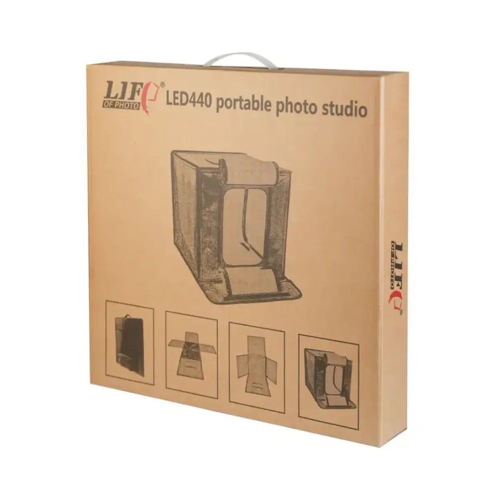 خیمه نور ال ای دی دار  لایف آو فوتو Life of Photo Single-Color LED Light Box 60×60cm — تصویر 2