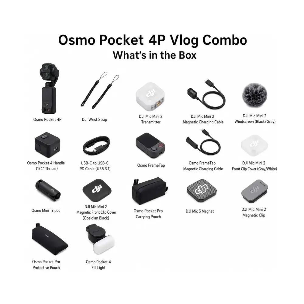 دوربین اسمو پاکت دی‌جی‌آی DJI Osmo Pocket 4P Vlog Combo — تصویر 3
