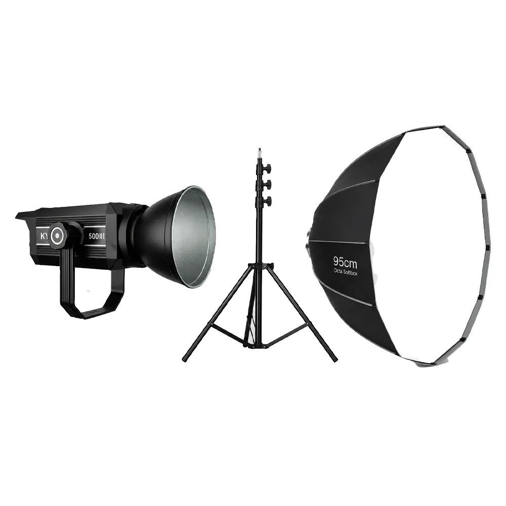 کیت ویدیولایت انسرKY-BK500III به همراه اوکتا باکس ۹۵ سانتی متر و سه پایه حرفه ای