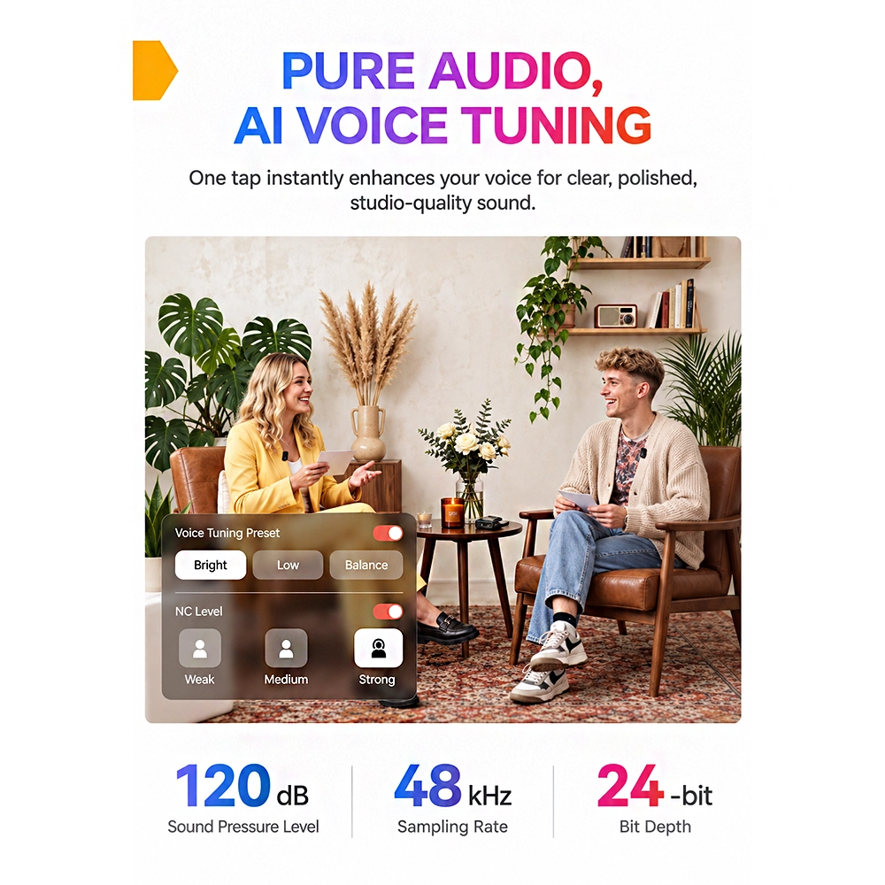 میکروفون بی‌سیم هالی‌لند مدل Hollyland LARK A2 Mini Duo