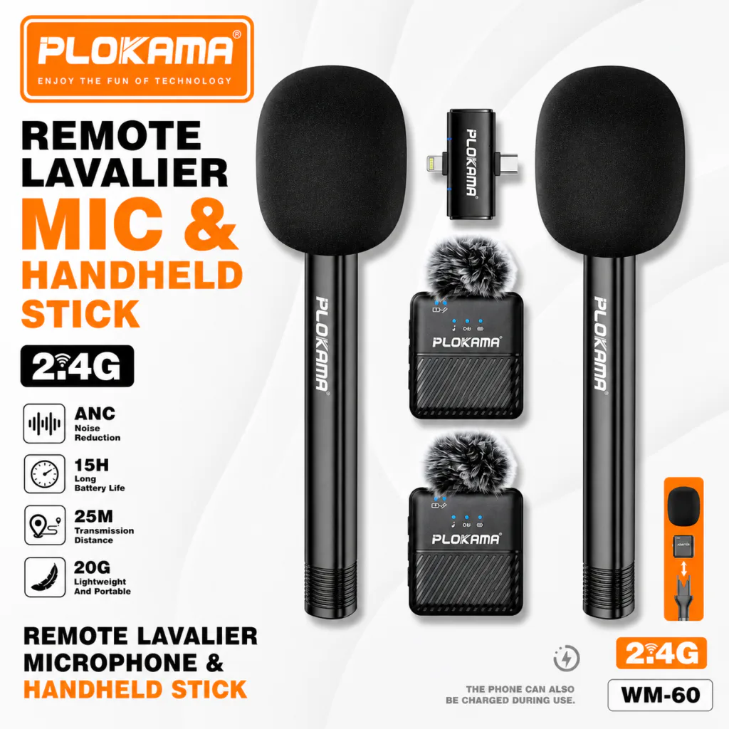 میکروفون بیسیم یقه ای و خبرنگاری PLOKAMA WM80
